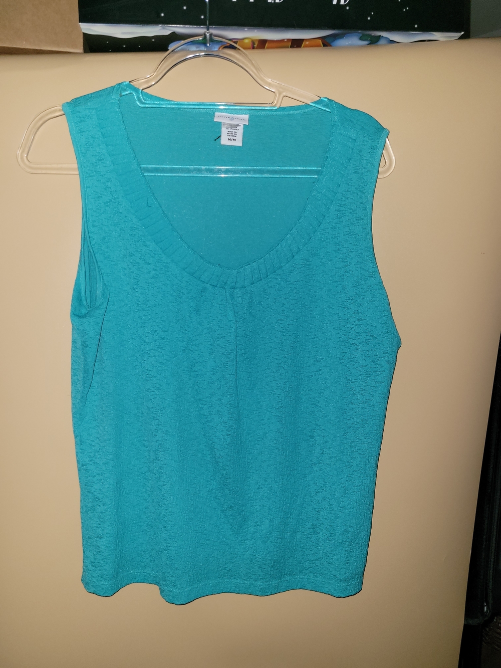 Jaclyn Smith Teal Scoop Neck Tank Top